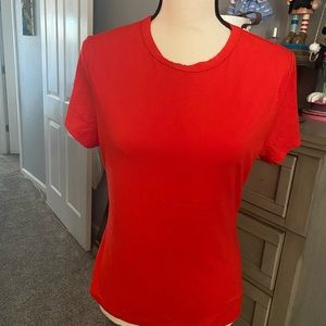 Simple red tshirt cotton blend
